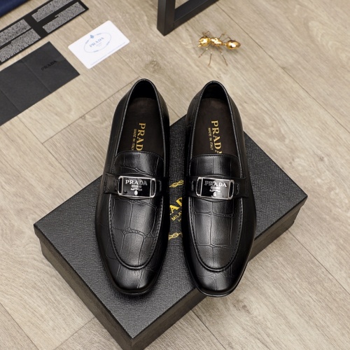 Replica Prada Leather Shoes For Men #950397 $80.00 USD for Wholesale