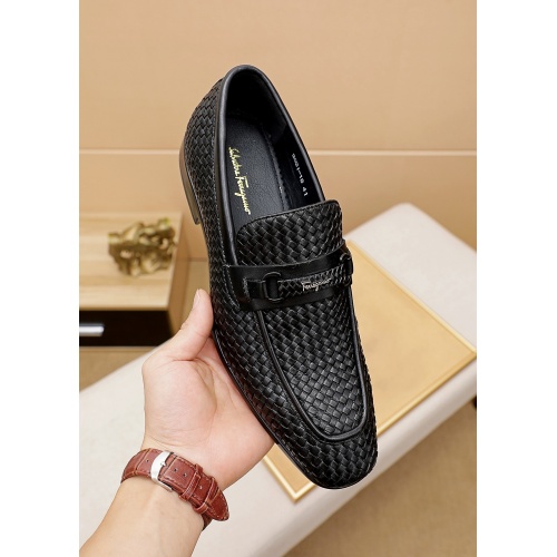 Replica Ferragamo Leather Shoes For Men #950711 $80.00 USD for Wholesale