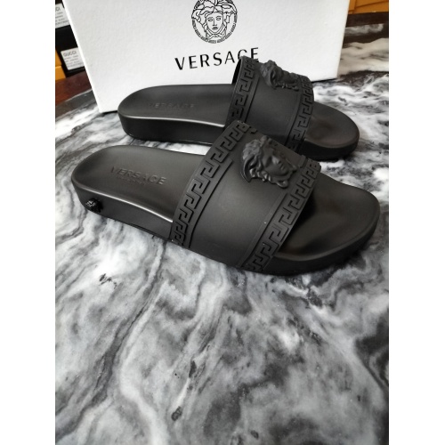 Replica Versace Slippers For Men #950751 $42.00 USD for Wholesale