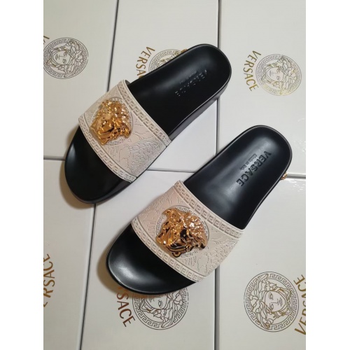 Replica Versace Slippers For Women #950752 $42.00 USD for Wholesale
