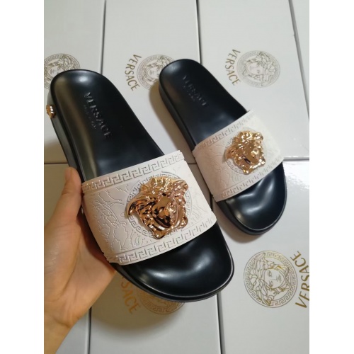 Replica Versace Slippers For Women #950752 $42.00 USD for Wholesale