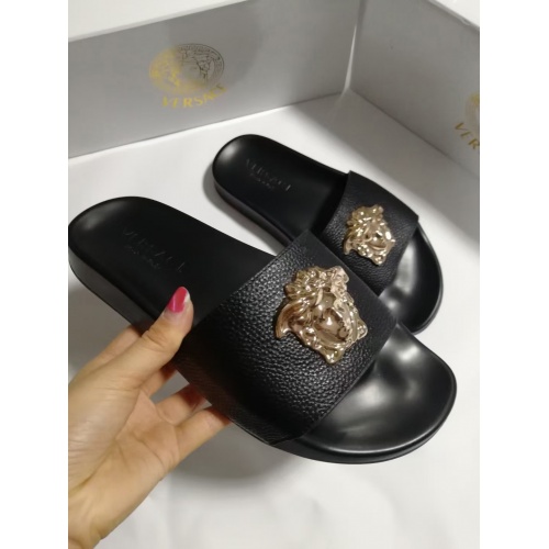Replica Versace Slippers For Women #950755 $42.00 USD for Wholesale