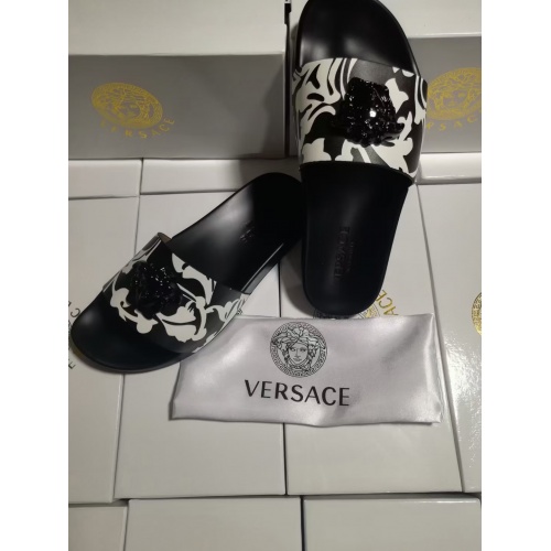 Replica Versace Slippers For Men #950771 $42.00 USD for Wholesale