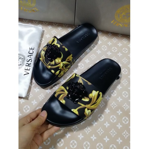 Replica Versace Slippers For Men #950777 $42.00 USD for Wholesale