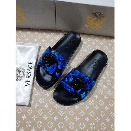 Replica Versace Slippers For Men #950787 $42.00 USD for Wholesale