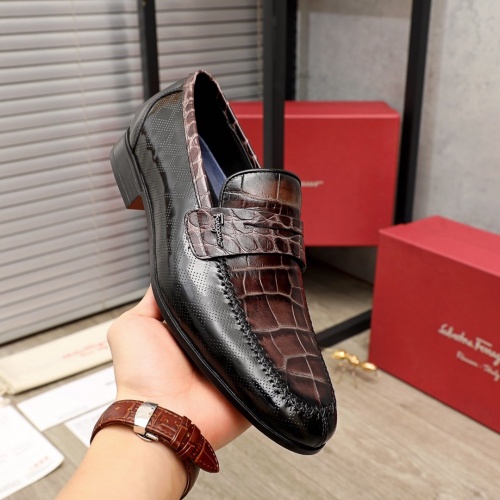 Replica Ferragamo Leather Shoes For Men #950864 $82.00 USD for Wholesale