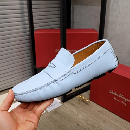 Replica Ferragamo Leather Shoes For Men #950868 $88.00 USD for Wholesale