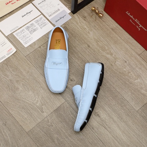 Replica Ferragamo Leather Shoes For Men #950868 $88.00 USD for Wholesale