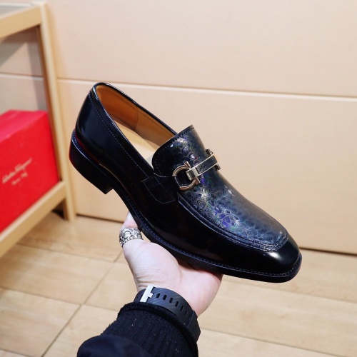 Replica Ferragamo Leather Shoes For Men #950971 $100.00 USD for Wholesale