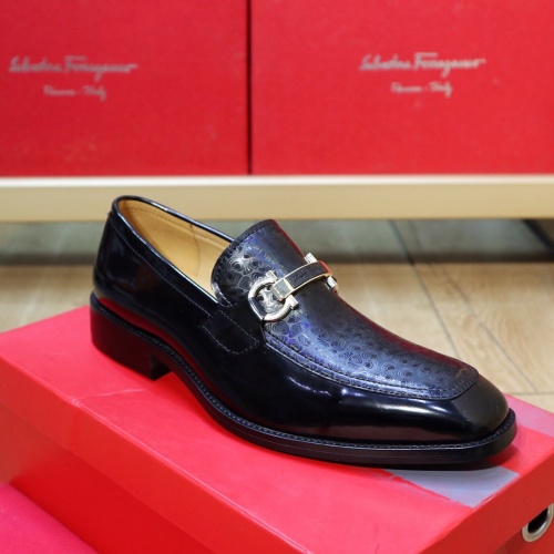 Replica Ferragamo Leather Shoes For Men #950971 $100.00 USD for Wholesale