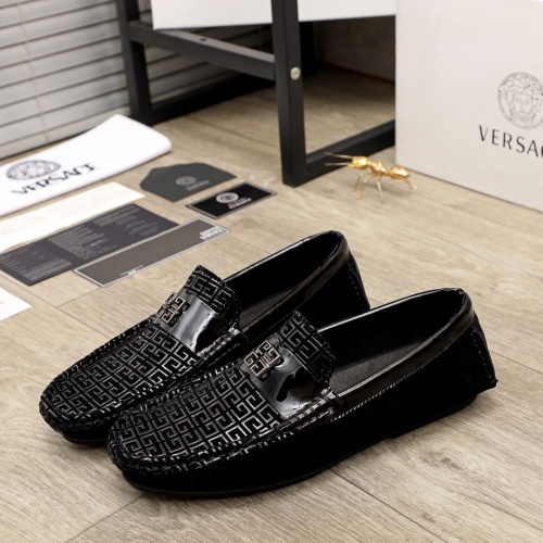 Replica Versace Leather Shoes For Men #951107 $68.00 USD for Wholesale