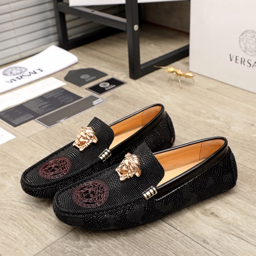 Replica Versace Leather Shoes For Men #951108 $68.00 USD for Wholesale