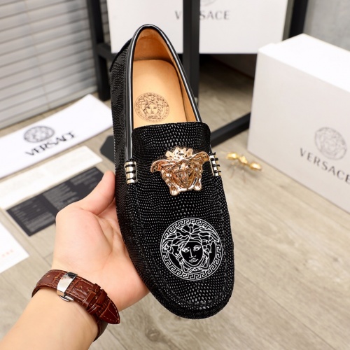 Replica Versace Leather Shoes For Men #951109 $68.00 USD for Wholesale