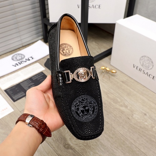 Replica Versace Leather Shoes For Men #951110 $68.00 USD for Wholesale