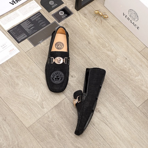 Replica Versace Leather Shoes For Men #951110 $68.00 USD for Wholesale