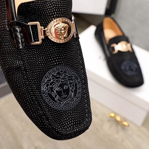 Replica Versace Leather Shoes For Men #951110 $68.00 USD for Wholesale