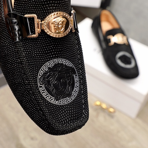 Replica Versace Leather Shoes For Men #951111 $68.00 USD for Wholesale