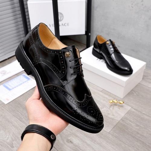Replica Versace Leather Shoes For Men #951118 $100.00 USD for Wholesale