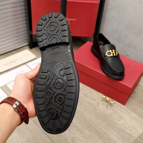 Replica Ferragamo Leather Shoes For Men #951145 $88.00 USD for Wholesale