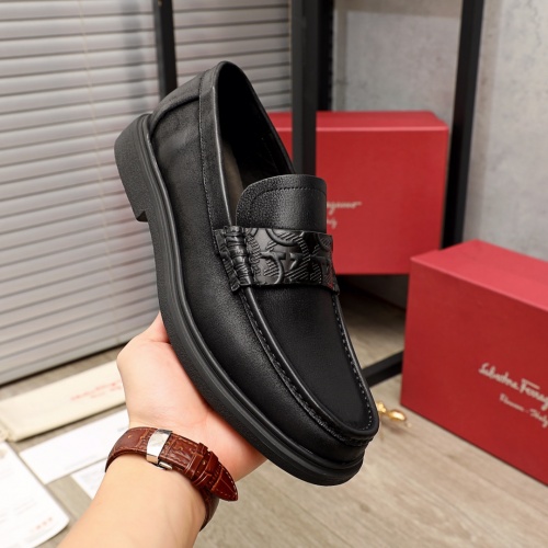 Replica Ferragamo Leather Shoes For Men #951149 $88.00 USD for Wholesale