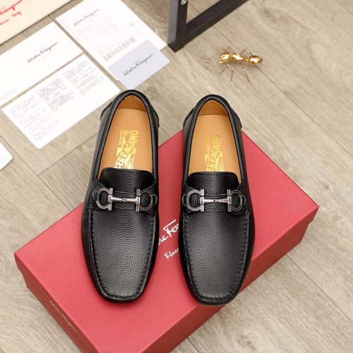 Replica Ferragamo Leather Shoes For Men #951151 $88.00 USD for Wholesale