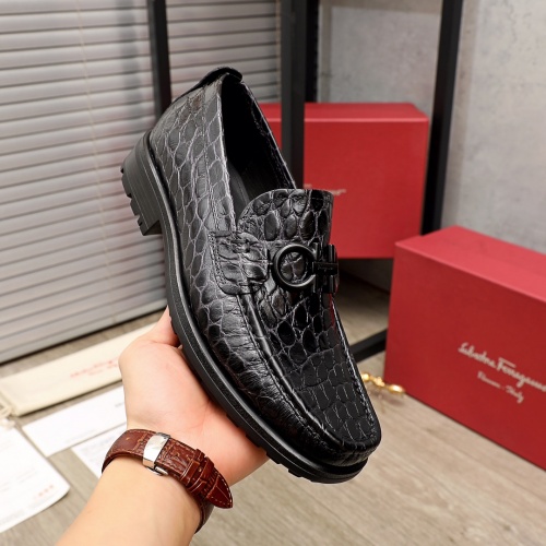 Replica Ferragamo Leather Shoes For Men #951155 $96.00 USD for Wholesale