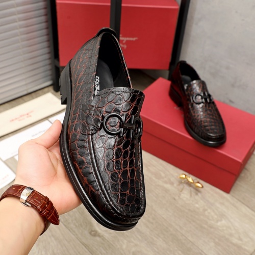 Replica Ferragamo Leather Shoes For Men #951156 $96.00 USD for Wholesale