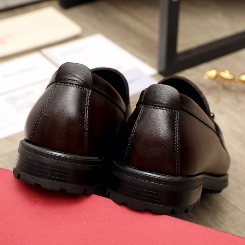 Replica Ferragamo Leather Shoes For Men #951159 $96.00 USD for Wholesale
