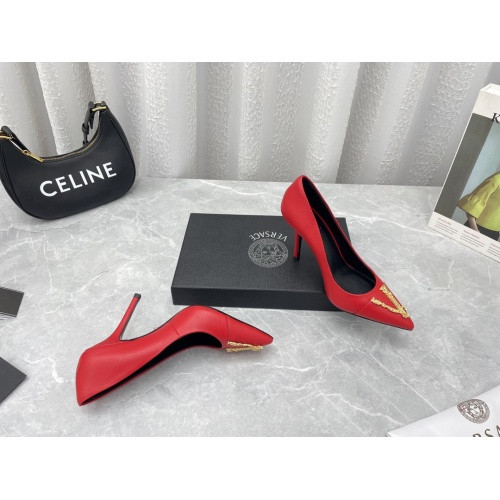 Replica Versace High-Heeled Shoes For Women #952765 $115.00 USD for Wholesale