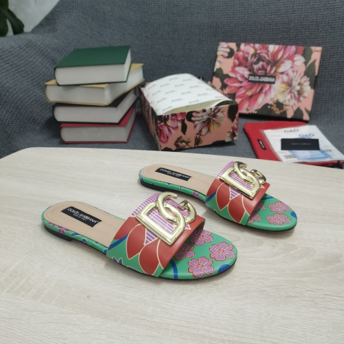 Replica Dolce & Gabbana D&G Slippers For Women #953133 $130.00 USD for Wholesale
