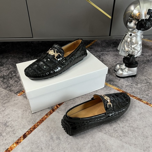 Replica Versace Leather Shoes For Men #953325 $76.00 USD for Wholesale
