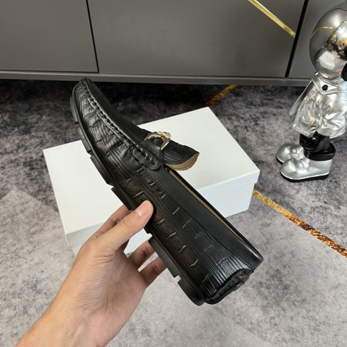 Replica Versace Leather Shoes For Men #953327 $76.00 USD for Wholesale