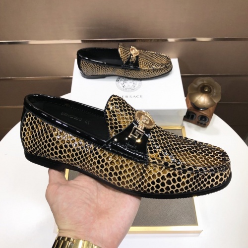 Replica Versace Leather Shoes For Men #953640 $100.00 USD for Wholesale