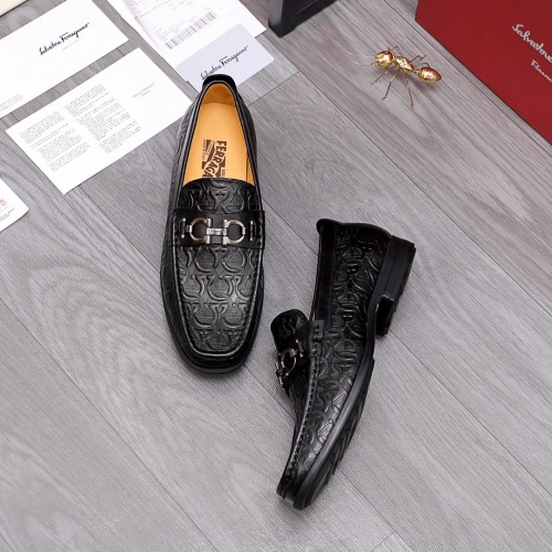 Replica Ferragamo Leather Shoes For Men #954046 $76.00 USD for Wholesale