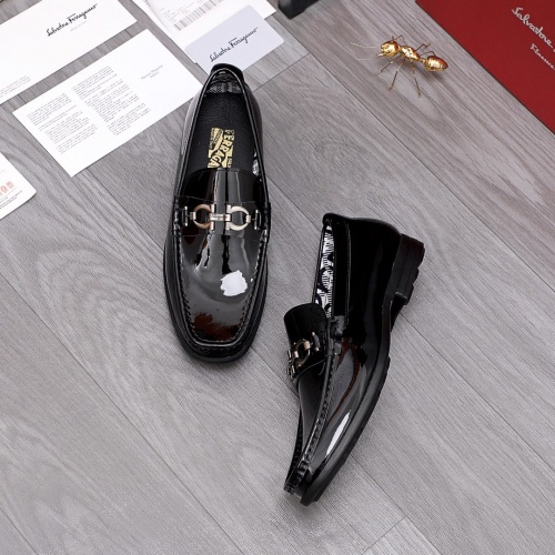Replica Ferragamo Leather Shoes For Men #954047 $76.00 USD for Wholesale