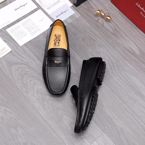 Replica Ferragamo Leather Shoes For Men #956134 $68.00 USD for Wholesale