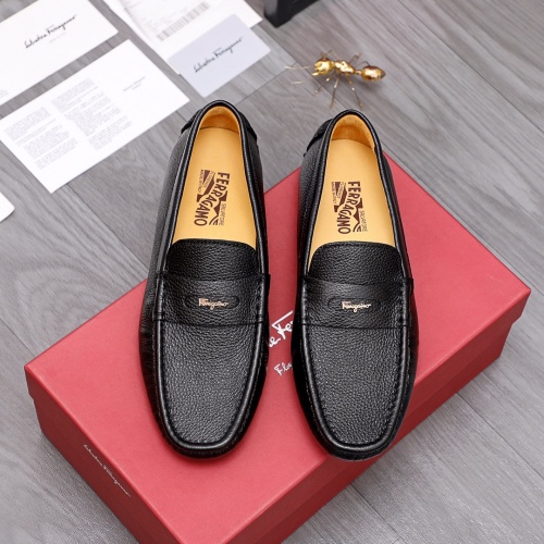 Replica Ferragamo Leather Shoes For Men #956135 $68.00 USD for Wholesale