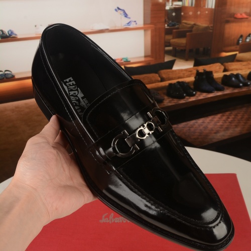 Replica Ferragamo Leather Shoes For Men #956138 $85.00 USD for Wholesale