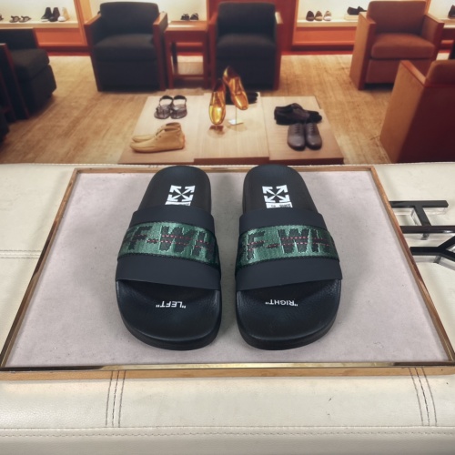 Replica Off-White Slippers For Men #956184 $42.00 USD for Wholesale