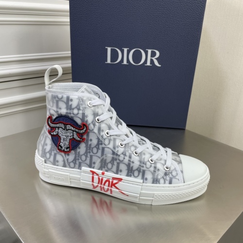 Replica Christian Dior High Tops Shoes For Men #956291 $76.00 USD for Wholesale