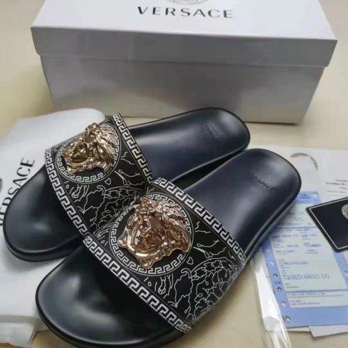 Replica Versace Slippers For Women #956328 $45.00 USD for Wholesale