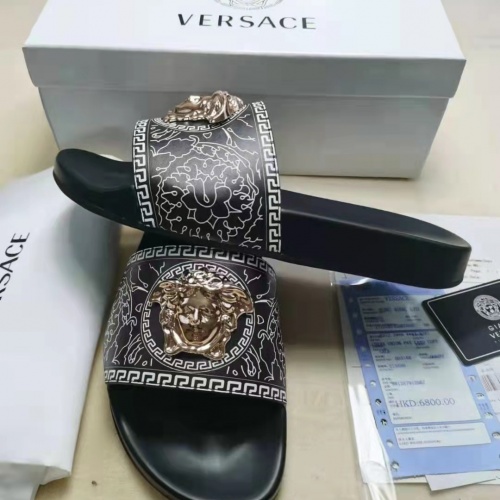 Replica Versace Slippers For Women #956328 $45.00 USD for Wholesale