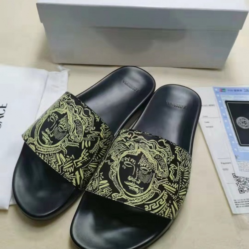 Replica Versace Slippers For Men #956356 $45.00 USD for Wholesale