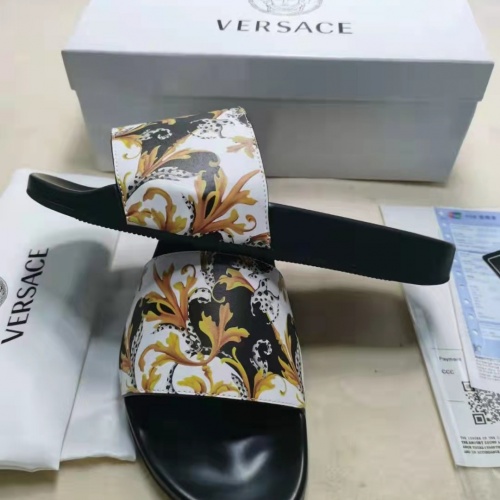 Replica Versace Slippers For Men #956357 $45.00 USD for Wholesale