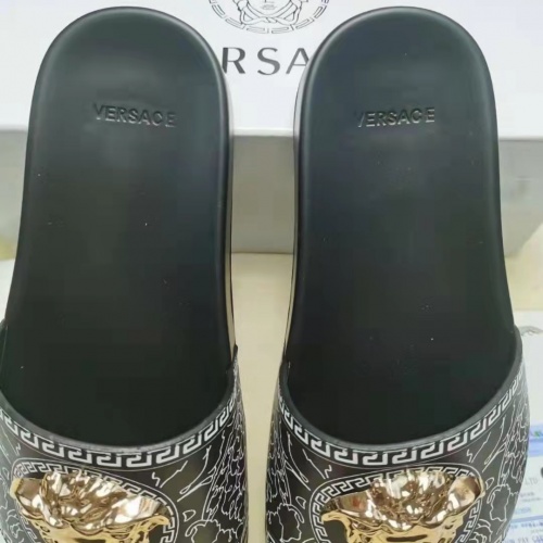 Replica Versace Slippers For Men #956358 $45.00 USD for Wholesale