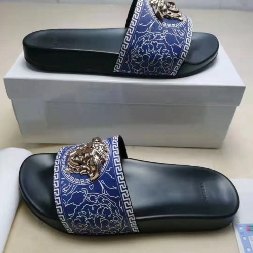 Replica Versace Slippers For Men #956359 $45.00 USD for Wholesale