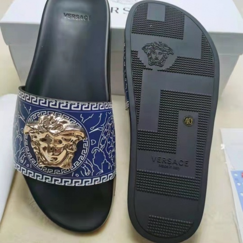 Replica Versace Slippers For Men #956359 $45.00 USD for Wholesale