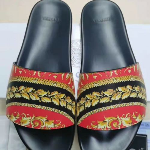 Replica Versace Slippers For Men #956362 $45.00 USD for Wholesale