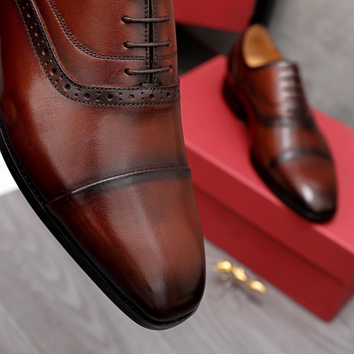 Replica Ferragamo Leather Shoes For Men #956451 $80.00 USD for Wholesale