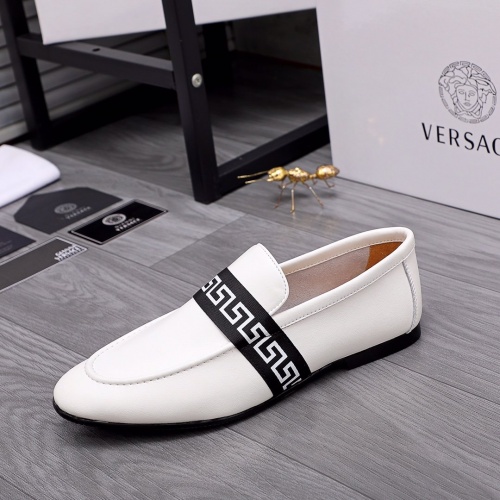 Replica Versace Leather Shoes For Men #957525 $92.00 USD for Wholesale
